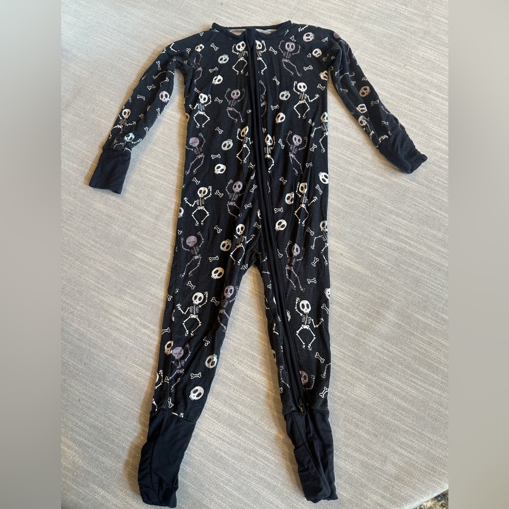 Little Sleepies Halloween Skelton dance zippy pajamas